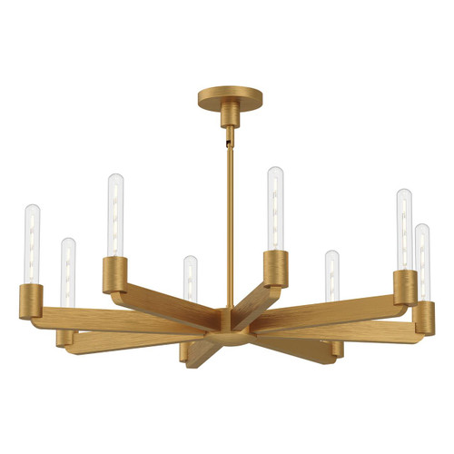 Alora Lighting Claire Chandelier, 8-Light, Aged Gold, 32"D 