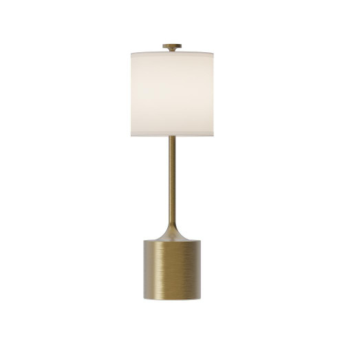Alora Lighting Issa Table Lamp, 1-Light, Brushed Gold, Ivory Linen, 26.38"H 