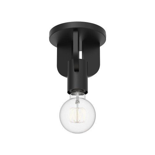 Alora Lighting Claire Semi-Flush Mount, 1-Light, Matte Black, 5"H 