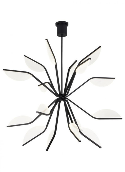 Visual Comfort & Co. Modern Collection Belterra Chandelier, 16-Light, LED, Matte Black, 46.3"W (700BLT43B-LED930 70PDAX2) 