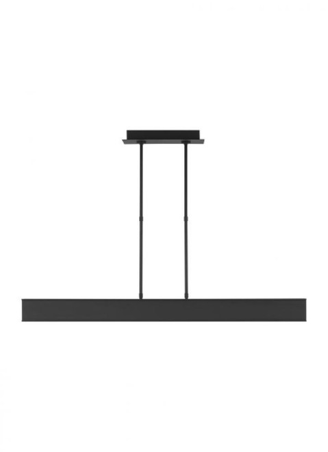 Visual Comfort & Co. Modern Collection I-Beam Linear Suspension, 1-Light, LED, Nightshade Black, 46.9"L (700LSIBM47B-LED927 70PGEJ3) 
