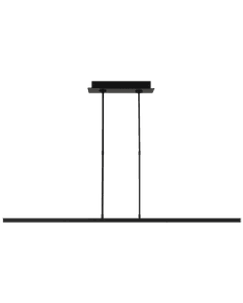 Visual Comfort & Co. Modern Collection Stagger Linear Suspension, 1-Light, LED, Nightshade Black, 47.4"L (700LSSTG48B-LED927 70PGEJF) 