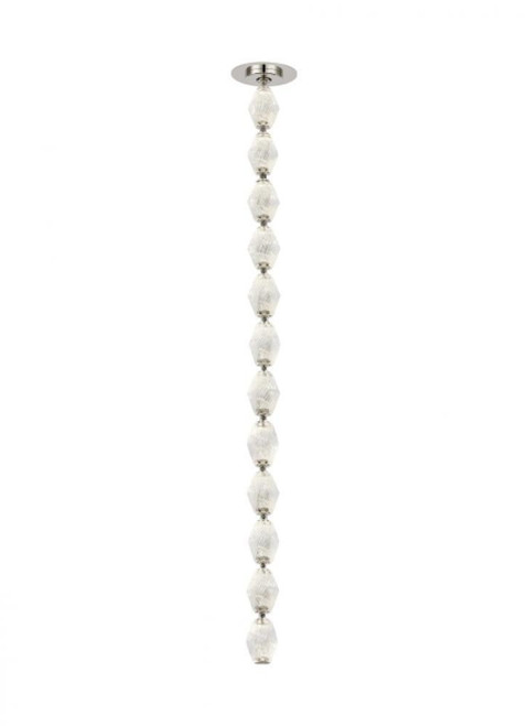 Visual Comfort & Co. Modern Collection Collier Pendant, LED, Polished Nickel, 38.9"H (700CLR36N-LED927R 70PGEK5) 