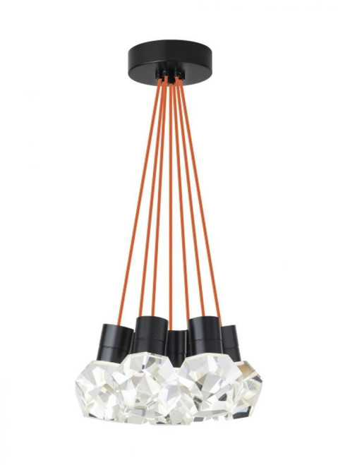 Visual Comfort & Co. Modern Collection Kira Chandelier, 7-Light, LED, Black, 15"W (700TDKIRAP7OB-LED930 70PKD7A) 
