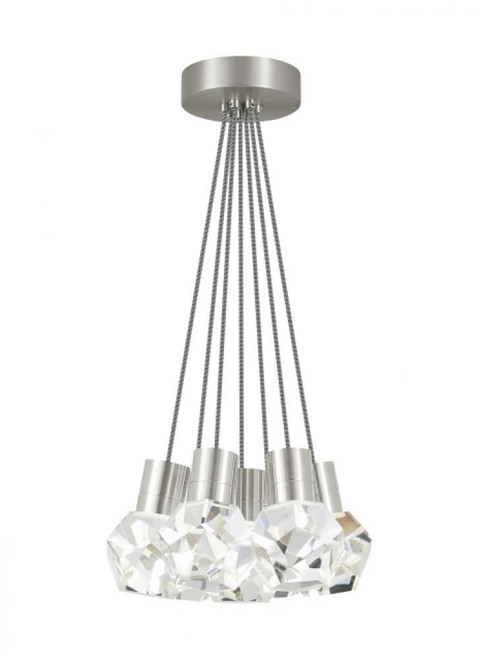 Visual Comfort & Co. Modern Collection Kira Chandelier, 7-Light, LED, Satin Nickel, 15"W (700TDKIRAP7IS-LED930 70PKD77) 