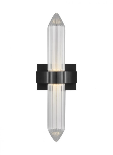 Visual Comfort & Co. Modern Collection Langston Medium Bath Sconce, 1-Light, LED, Plated Dark Bronze, 22.7"L (700BCLGSN23PZ-LED927-277 70PGHHD) 