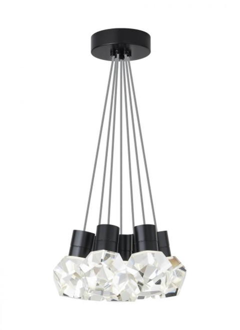 Visual Comfort & Co. Modern Collection Kira Chandelier, 7-Light, LED, Black, 15"W (700TDKIRAP7YB-LED930 70PKD8Q) 