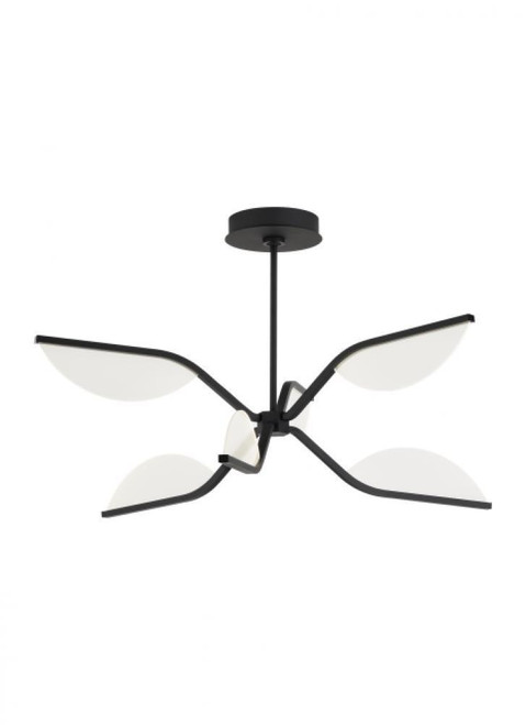 Visual Comfort & Co. Modern Collection Belterra Flushmount/Chandelier, 1-Light, LED, Matte Black, 34.2"W (700BLT30B-LED935 70PKE8K) 