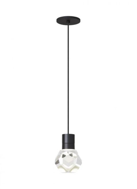 Visual Comfort & Co. Modern Collection Kira Pendant, 1-Light, LED, Black, 7.1"H (700TDKIRAP1BB-LED922 70PGKEG) 