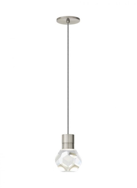 Visual Comfort & Co. Modern Collection Kira Ceiling Pendant, 1-Light, LED, Satin Nickel, 7.1"H (700TDKIRAP1IS-LEDWD 70PGKF0) 