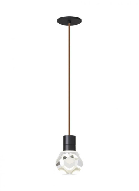 Visual Comfort & Co. Modern Collection Kira Ceiling Pendant, 1-Light, LED, Black, 7.1"H (700TDKIRAP1PB-LEDWD 70PGKFD) 