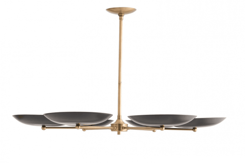 Arteriors Home Griffith Chandelier, 6-Light, Antique Brass, 40"Dia (89047 3CPJ4) 