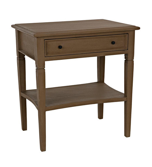 Noir Oxford Side Table, 1-Drawer, Weathered, 30"H (GTAB247WEA YUU6013NTL) 