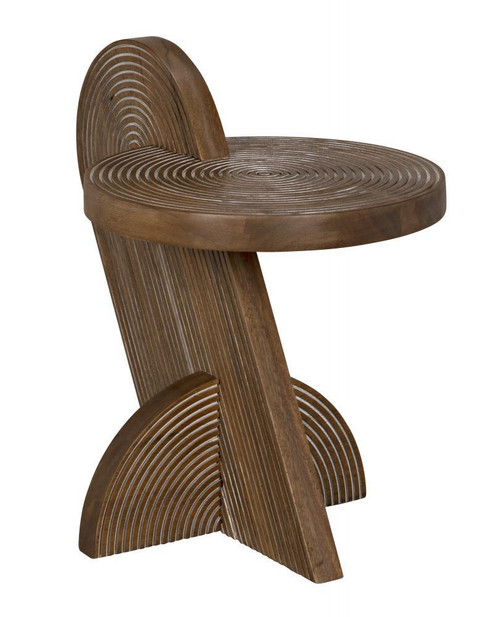 Noir Saturn Side Table, Dark Walnut, 28"H (GTAB976DW YUU6013PPH) 