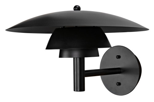 Noir Caprese Wall Sconce, 1-Light, Matte Black, 10"W (PZ023MTB YUU6013GVC) 