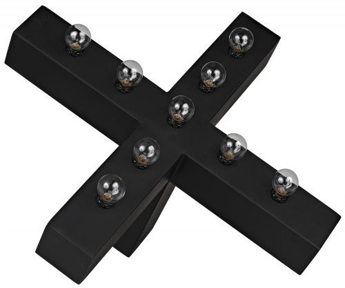 Noir Nolen Table Lamp, 9-Light, Matte Black, 17"H (LAMP739MTB YUU6013GXL) 