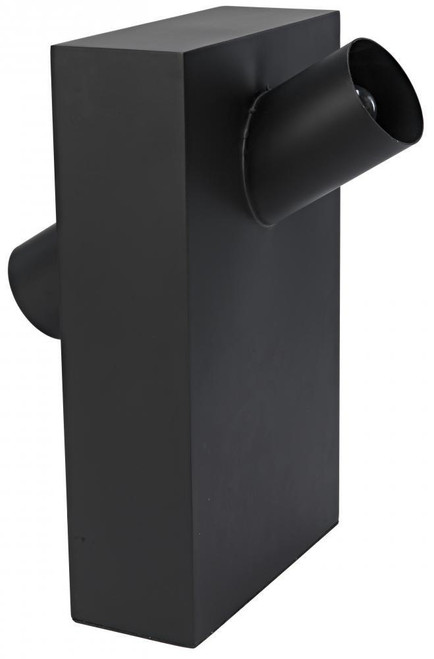 Noir Topo Table Lamp, 2-Light, Matte Black, 19.5"H (LAMP770MTB YUU6013HV8) 