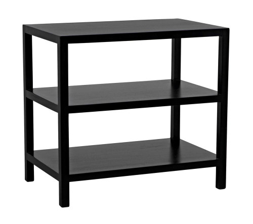 Noir 2-Shelf Side Table, Hand-Rubbed Black, 26"H (GTAB235HB YUU6013MR2) 