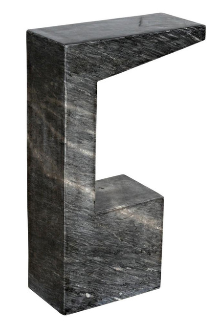 Noir Aero Side Table, Black Marble, 30"H (GTAB978B YUU6013MRD) 
