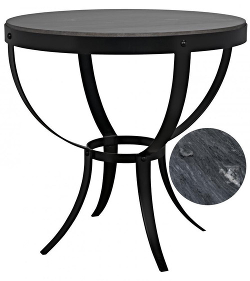 Noir Byron Side Table, Matte Black Base, 28.5"H (GTAB286-ML YUU6013MT9) 