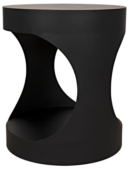 Noir Eclipse Side Table, Matte Black, 26"H (GTAB302MTB YUU6013MU6) 