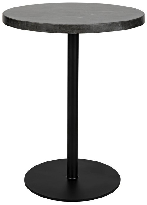 Noir Ford Side Table, Matte Black, 25.5"H (GTAB878MTB-L YUU6013NPV) 