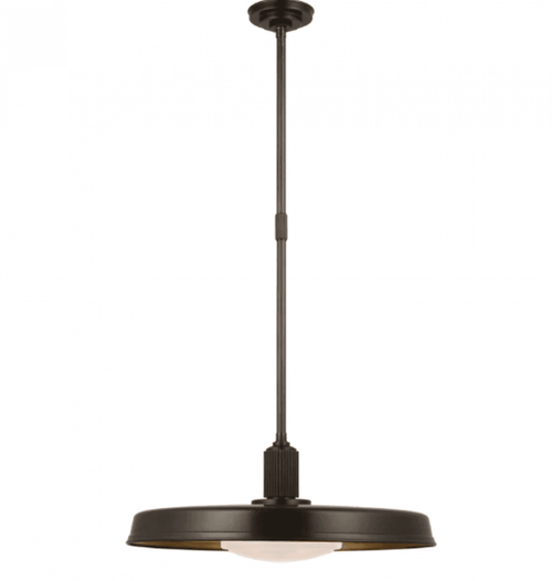 Visual Comfort & Co. Signature Collection Ruhlmann Factory Pendant, 1-Light, Bronze, 24"W (CHC 5302BZ-WG CWY6A) 