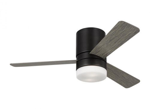Generation Lighting Era 44" Hugger LED Ceiling Fan - Aged Pewter Housing with Light Gray Weathered Oak Blades 