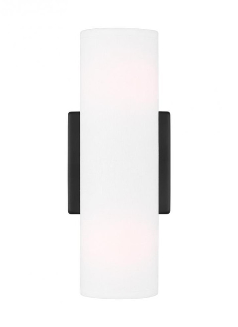 Visual Comfort & Co. Studio Collection Capalino Double Wall Sconce, 2-Light, Midnight Black, 12"H (DJW1022MBK 70734KX) 