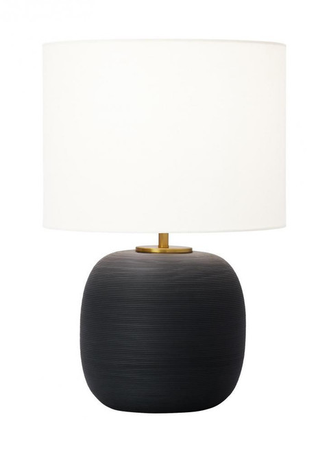 Visual Comfort & Co. Studio Collection Fanny Table Lamp, 1-Light, LED, Rough Black Ceramic, 22.63"H (HT1071RBC1 70734MJ) 