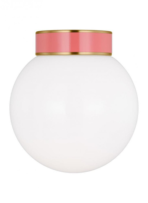 Visual Comfort & Co. Studio Collection Monroe Small Flush Mount, 1-Light, Burnished Brass, 8.5"W (KSF1051BBSCRL 70734N5) 