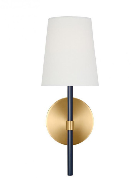 Visual Comfort & Co. Studio Collection Monroe Wall Sconce, 1-Light, Burnished Brass, 13.63"H (KSW1081BBSNVY 70735JV) 