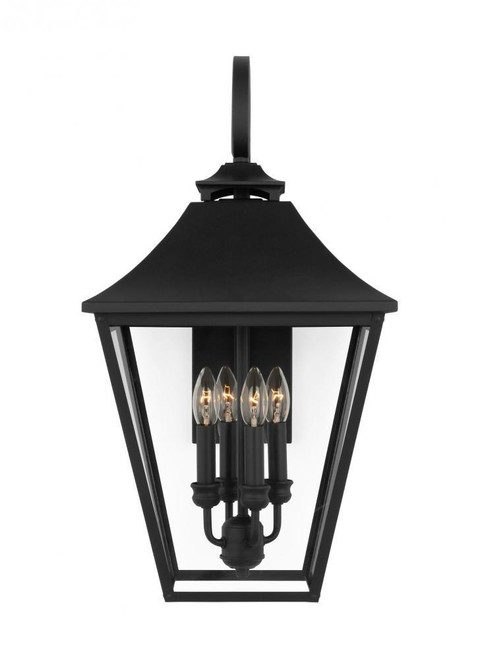 Visual Comfort & Co. Studio Collection Galena Large Lantern, 4-Light, Textured Black, 25.38"H (OL14404TXB 70735KK) 