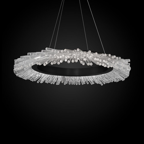 Schonbek Beyond Benediction Pendant, Integrated LED, Black, Clear Optic Crystal  (BPD46237-BK YUEX014CYA) 