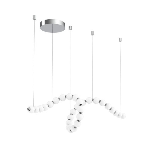 Alora Lighting Akoya Chandelier, 1-Light, LED, Chrome, 100.25"L (CH321508CH 706TPMQ) 