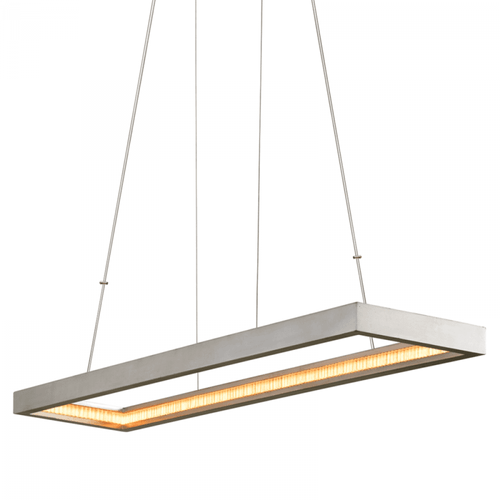 Corbett Jasmine Linear Chandelier, 1-Light, LED, Silver Leaf, 14"W (285-51-SL 95D5) 