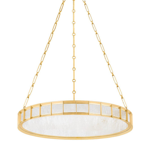 Corbett Leda Chandelier, 1-Light, LED, Vintage Brass, 30"W (346-30-VB 95E7) 