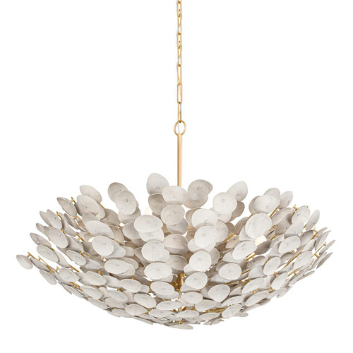 Corbett Aimi Chandelier, 12-Light, Vintage Gold Leaf, 48.5"W (356-49-VGL 95F0) 