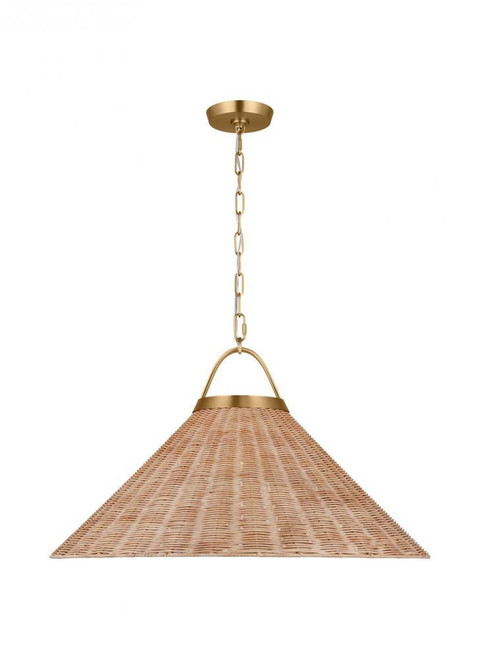Visual Comfort & Co. Studio Collection Whitby Extra Large Pendant, 1-Light, Burnished Brass, 22"W (CP1431BBS 70736L2) 
