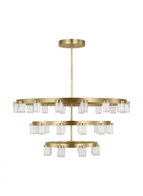 Visual Comfort & Co. Modern Collection The Esfera Three Tier X-Large 36-Light Damp Rated Integrated Dimmable LED Ceiling Chandelier in Natu, Visual Comfort & Co. Modern Collection KWCH19627NB 70PKG5D 