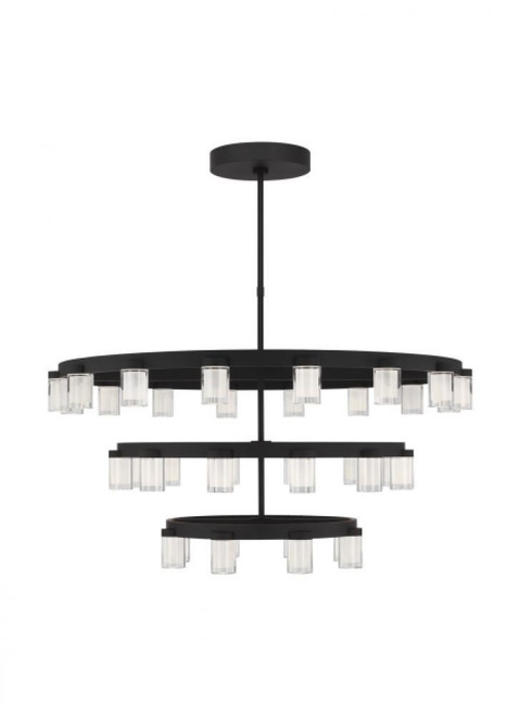Visual Comfort & Co. Modern Collection The Esfera Three Tier X-Large 36-Light Damp Rated Integrated Dimmable LED Ceiling Chandelier in Nigh, Visual Comfort & Co. Modern Collection KWCH19627B 70PKG5C 