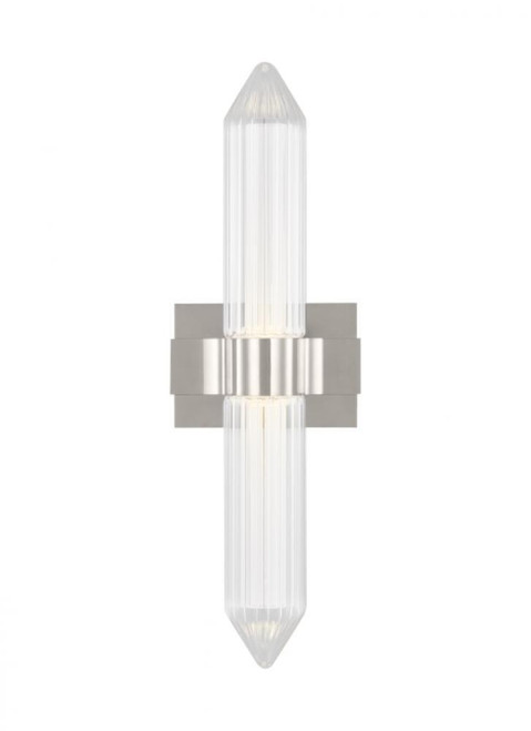 Visual Comfort & Co. Modern Collection Langston Medium Bath Sconce, 1-Light, LED, Polished Nickel, 22.7"L (700BCLGSN23N-LED927 70PKG7F) 