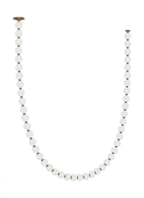 Visual Comfort & Co. Modern Collection The Perle Ceiling Chandelier, 1-Light, LED, Natural Brass, 143.9"H (SLCH22427NBR-277 70PKH5F) 