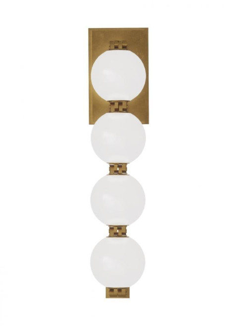 Visual Comfort & Co. Modern Collection Perle Sconce, 1-Light, LED, Natural Brass, 14.8"H (SLWS22527NB 70PKH5U) 