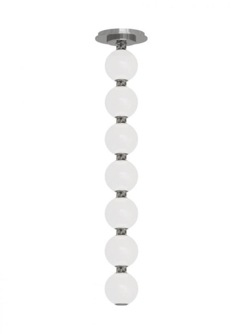 Visual Comfort & Co. Modern Collection The Perle Ceiling Pendant, 1-Light, LED, Polished Nickel, 26.2"H (SLPD22627NR-277 70PKH61) 