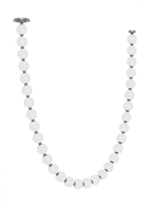 Visual Comfort & Co. Modern Collection Perle Chandelier, LED, Polished Nickel, 93.1"H (SLCH23330NS 70PKJ48) 