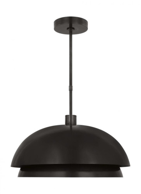 Visual Comfort & Co. Modern Collection The Shanti Ceiling Pendant, 1-Light, LED, Dark Bronze, 26"W (SLPD13527BZ 70PKJ55) 