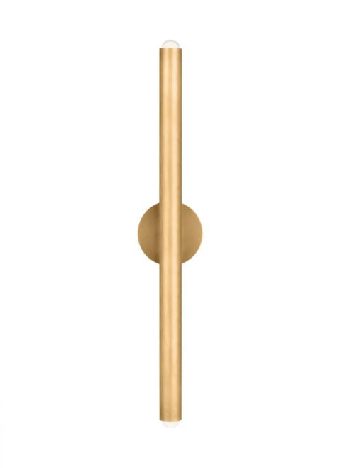 Visual Comfort & Co. Modern Collection Ebell Large Sconce, 2-Light, LED, Natural Brass, 26.1"H (KWWS10727NB 70PKF8H) 
