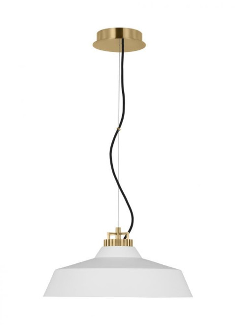 Visual Comfort & Co. Modern Collection Forge Large Short Pendant, 1-Light, LED, Natural Brass, 18"W (SLPD12827WNB 70PKG5X) 