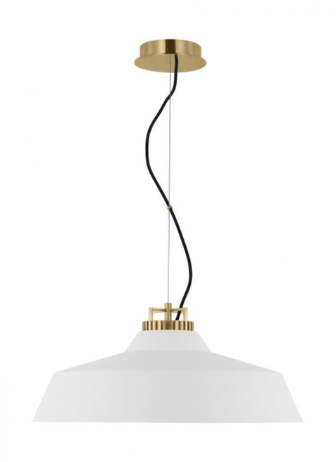 Visual Comfort & Co. Modern Collection Forge X-Large Short Pendant, 1-Light, LED, Natural Brass, 24"W (SLPD13027WNB 70PKG61) 